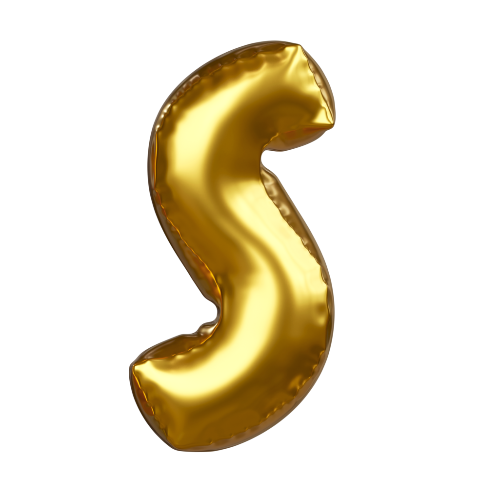 Set of golden balloon letters on transparent background. For designing infographics and birthday cards Happy Birthday, New Year and Anniversary Celebration. png