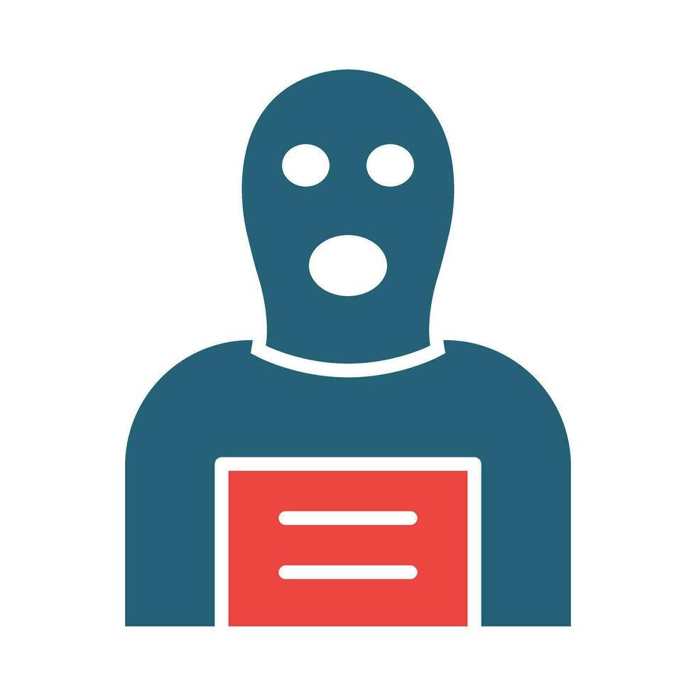 Criminal Glyph Two Color Icon Design vector