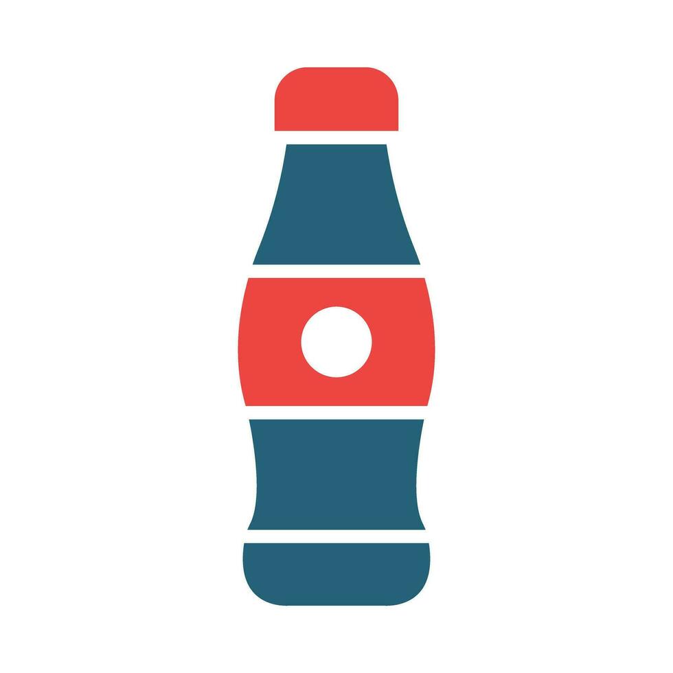Cola Glyph Two Color Icon Design vector