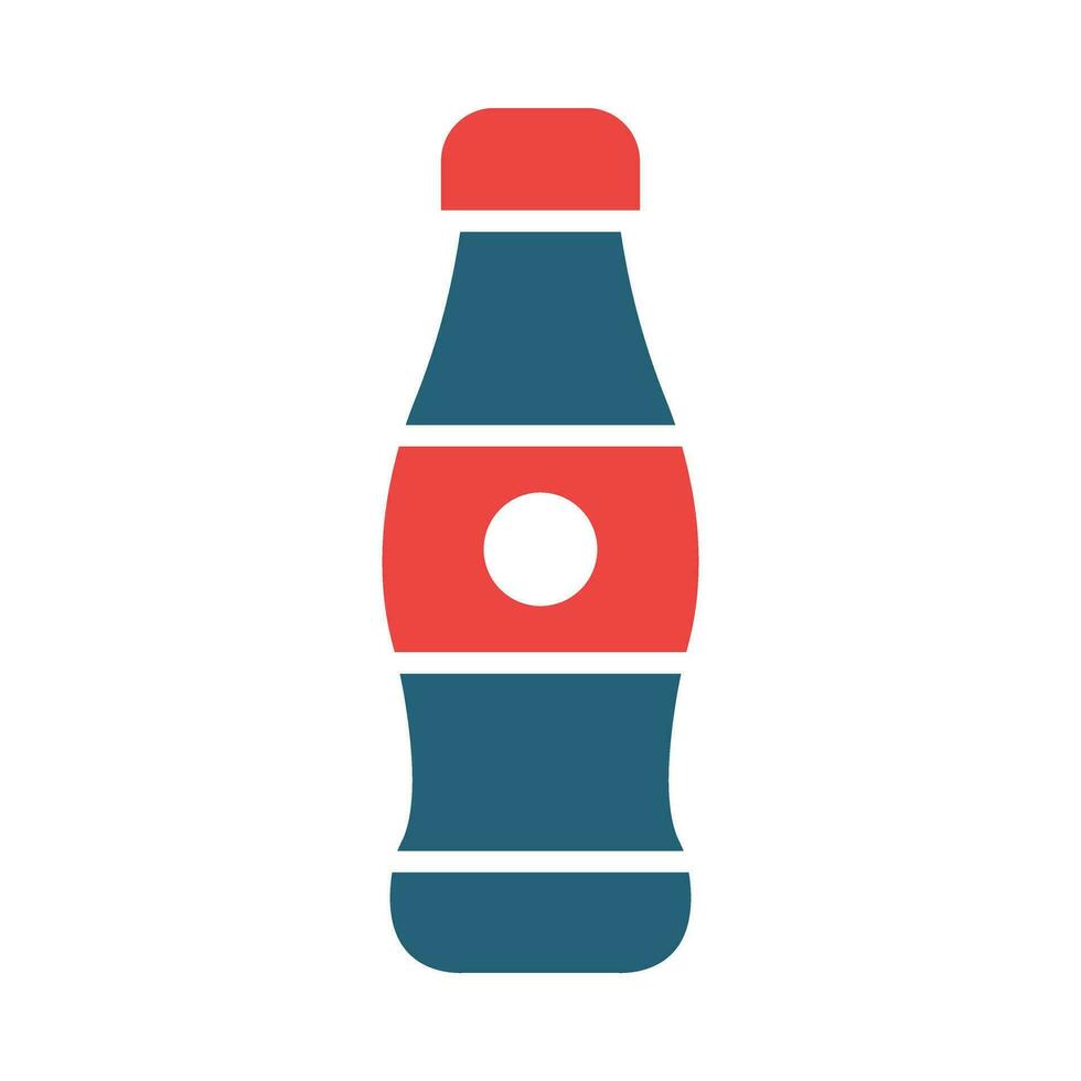 Cola Glyph Two Color Icon Design vector