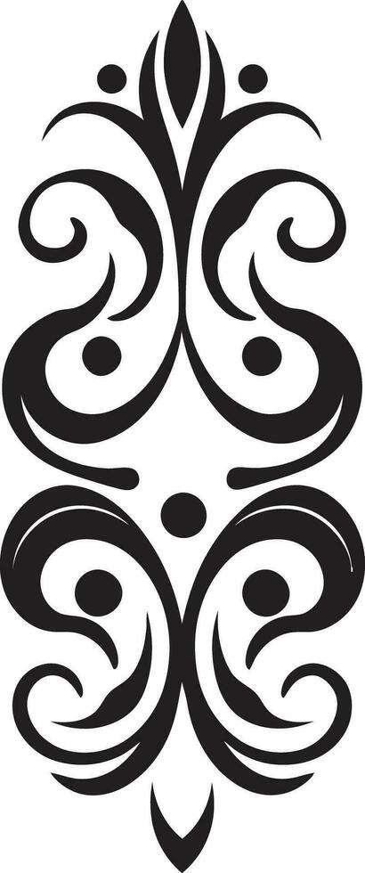 Flowing Decorative Element Vector Art Delicate Calligraphic Ornamentation