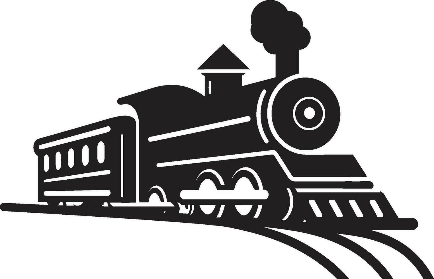 Old World Train Routes Vector Design Heritage Railway Passage Black Icon