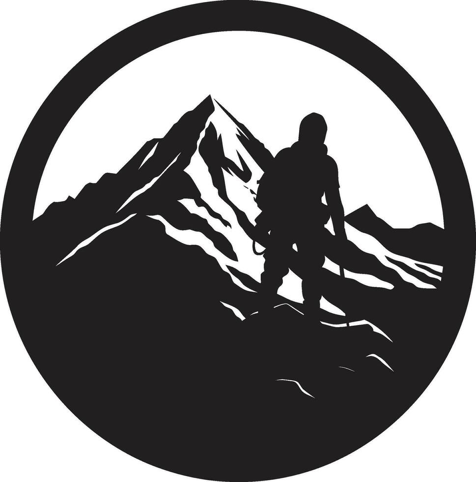 cresta corredor negro icono alpinismo campeón vector negro diseño