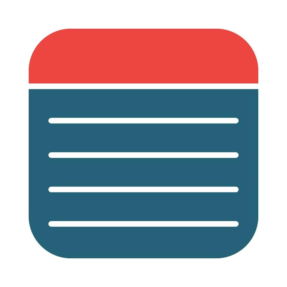 Note Glyph Two Color Icon Design vector