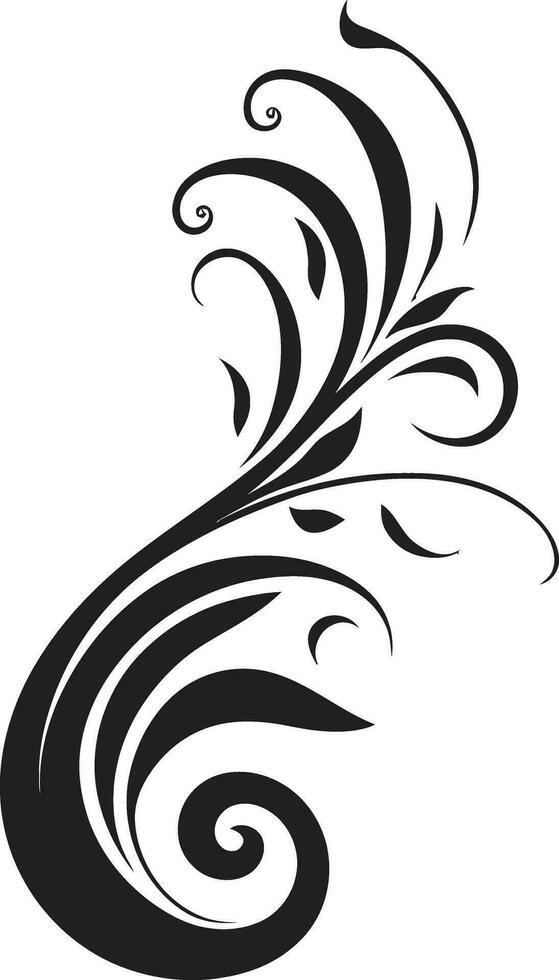 Sublime Swirls Vector Decorative Elements in Abstract Design Expressive Engravings Calligraphic Vector Design Icons in Abstraction