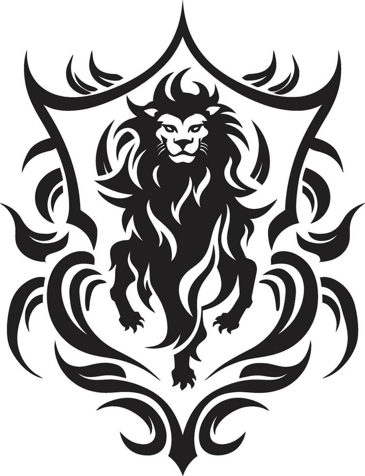 florido heráldico insignias vector emblema soberano caballeresco símbolo negro vector icono