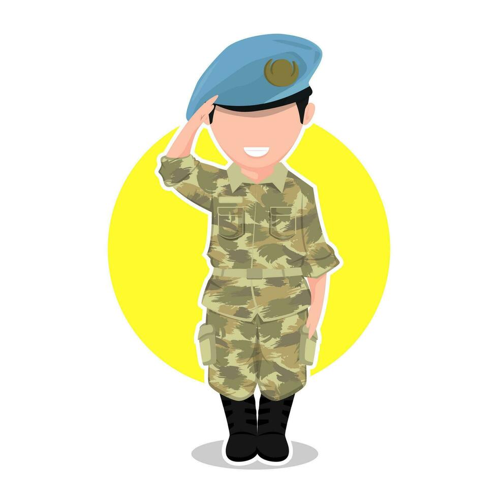 Ejército dibujos animados vector