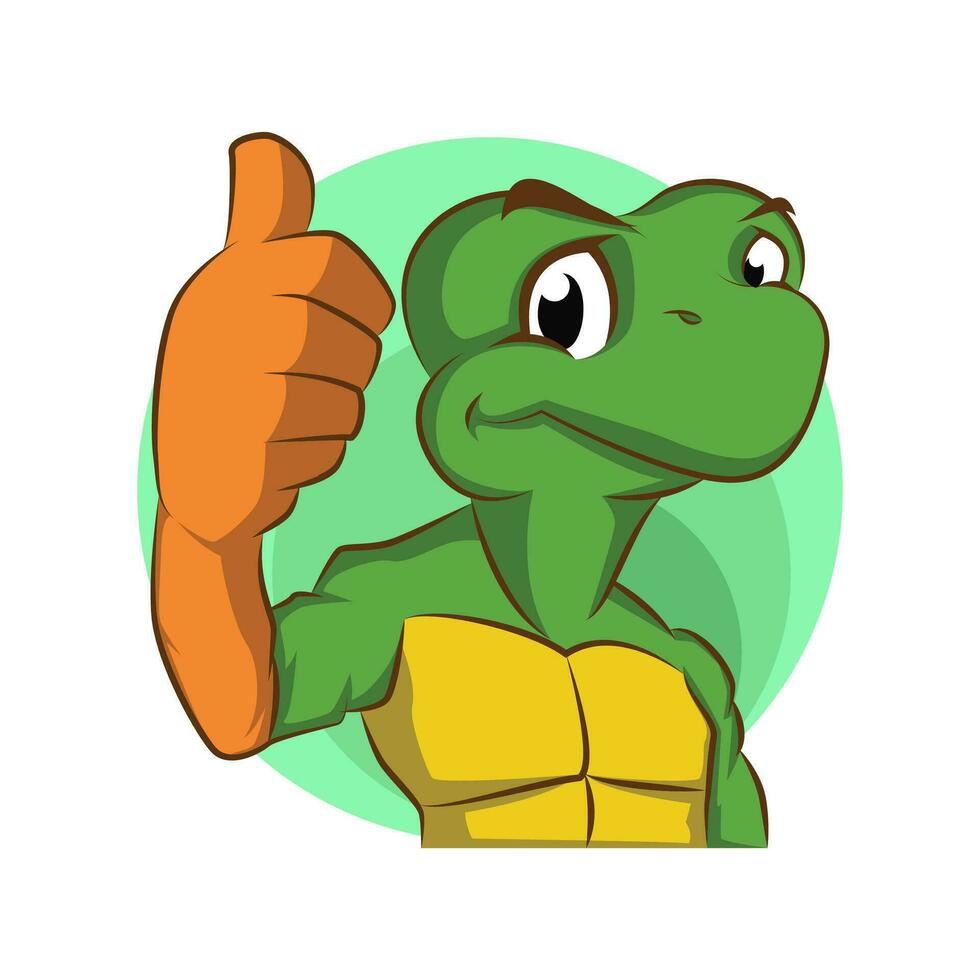 turtle mascot vector. animal cartoon illustration vector