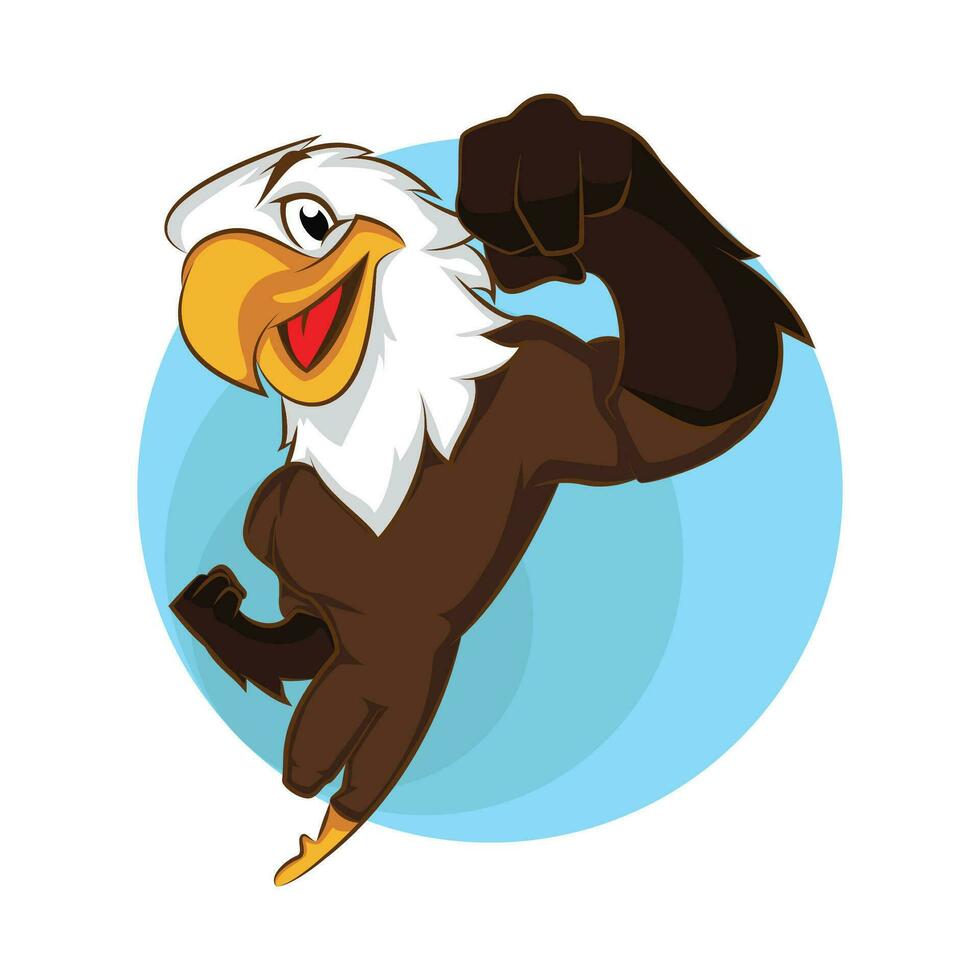 eagle mascot vector. animal cartoon illustration vector