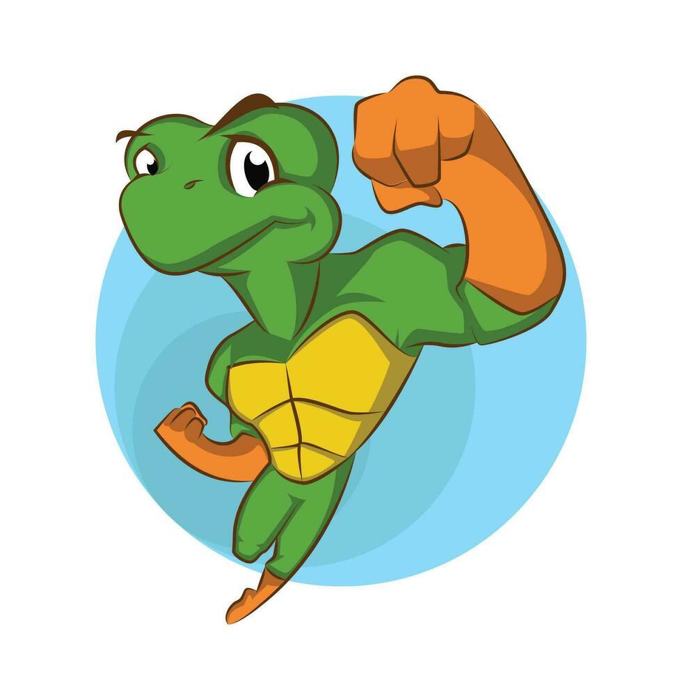 turtle mascot vector. animal cartoon illustration vector