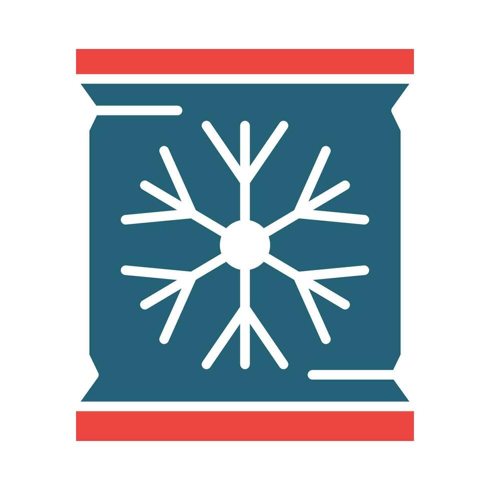 Ice Bag Glyph Two Color Icon Design vector