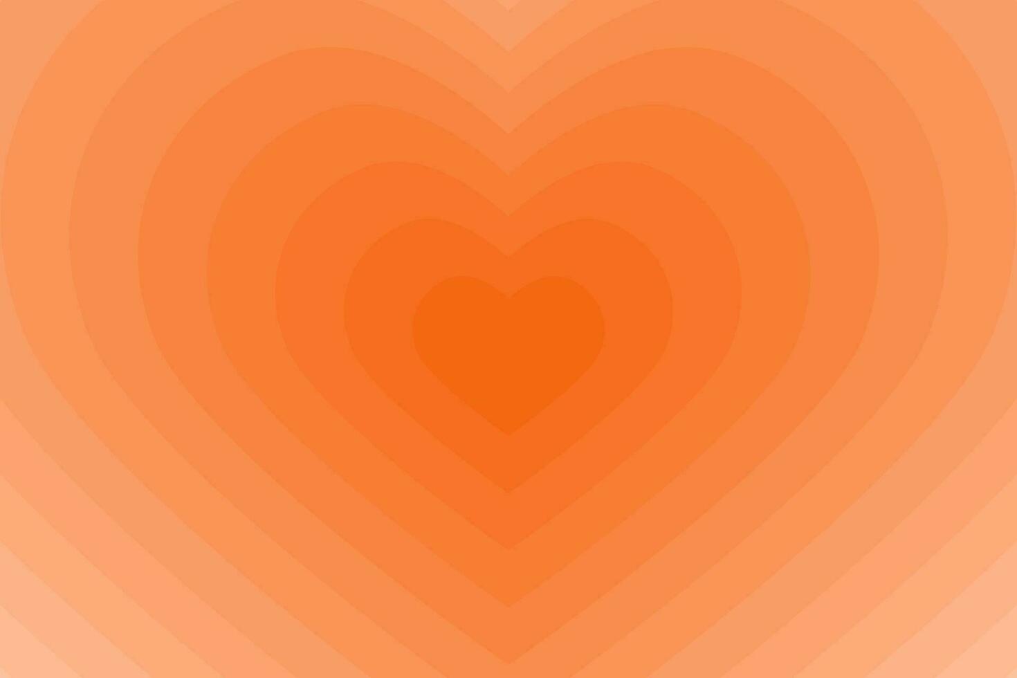 A Heart abstract Background. Apricot Crush Gradient horizontal banner. Valentines Day Greeting Card vector