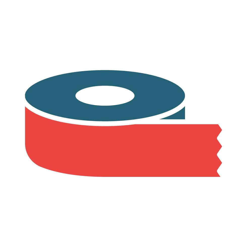 Tape Glyph Two Color Icon Design vector