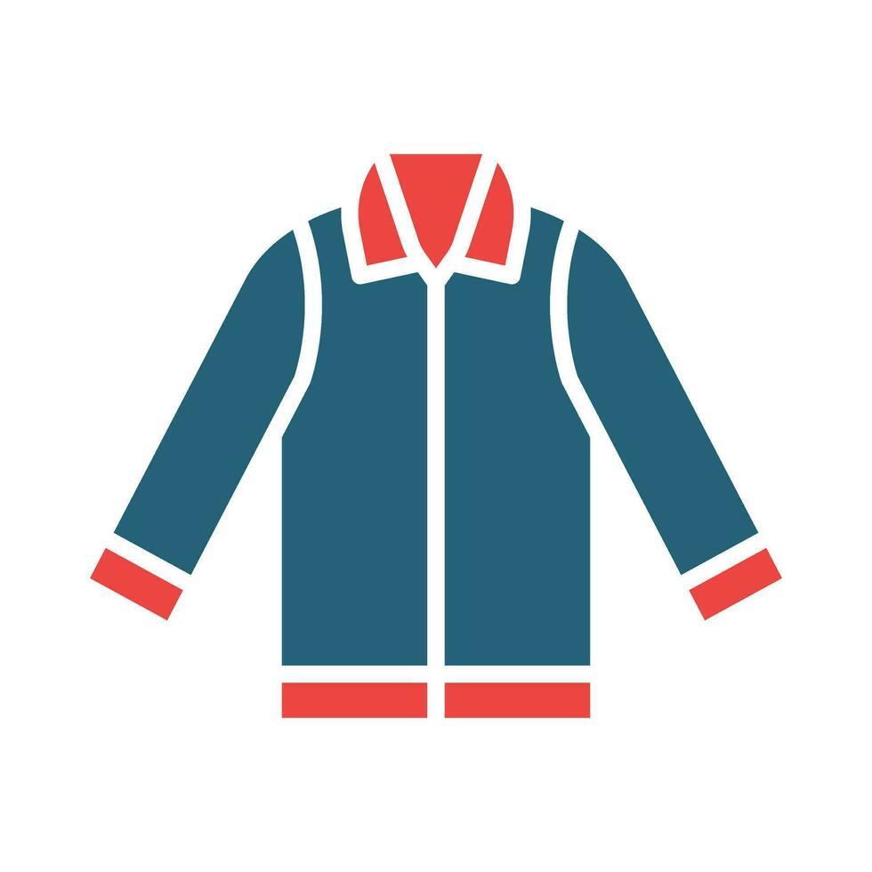 Jacket Glyph Two Color Icon Design vector