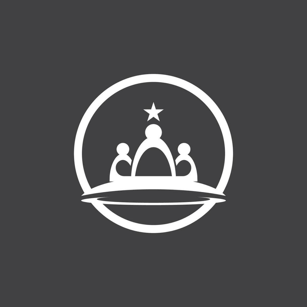 Crown icon and symbol vector template