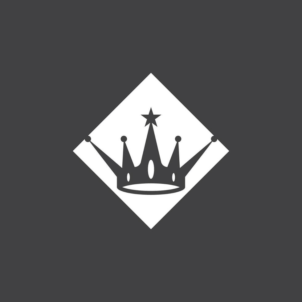 Crown icon and symbol vector template