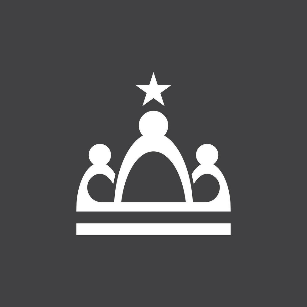 Crown icon and symbol vector template