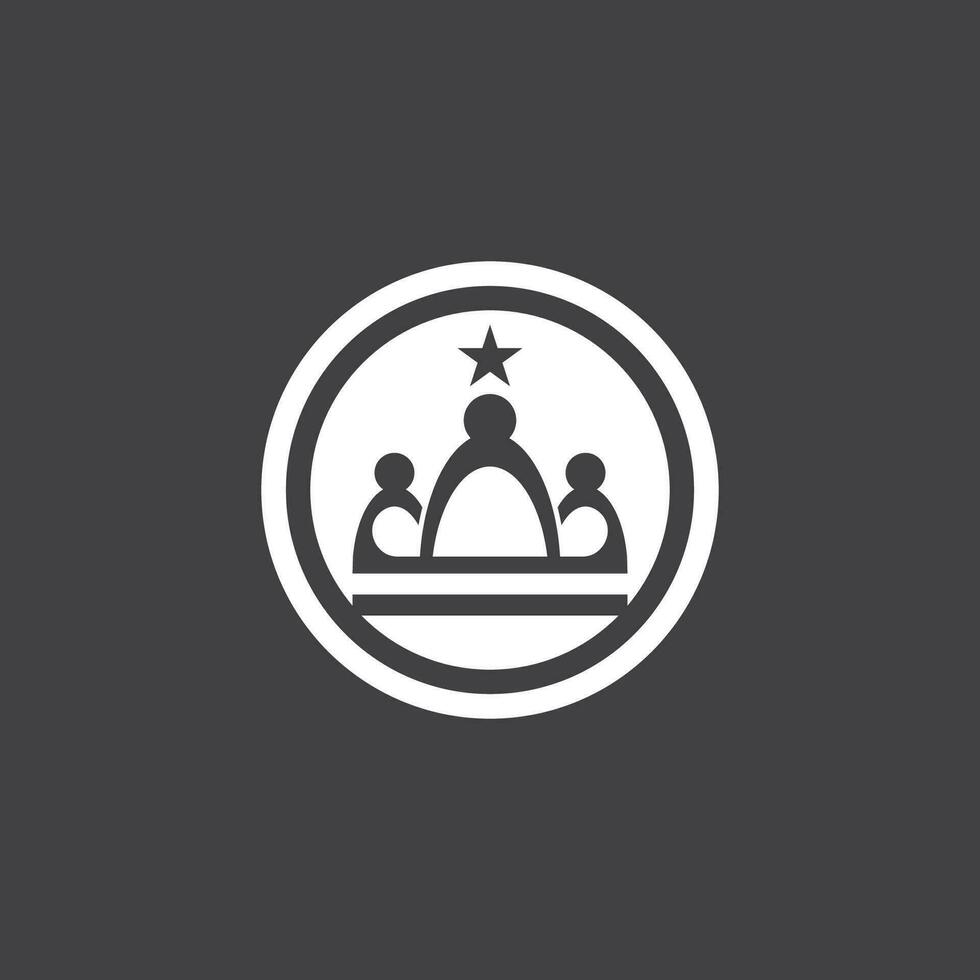 Crown icon and symbol vector template