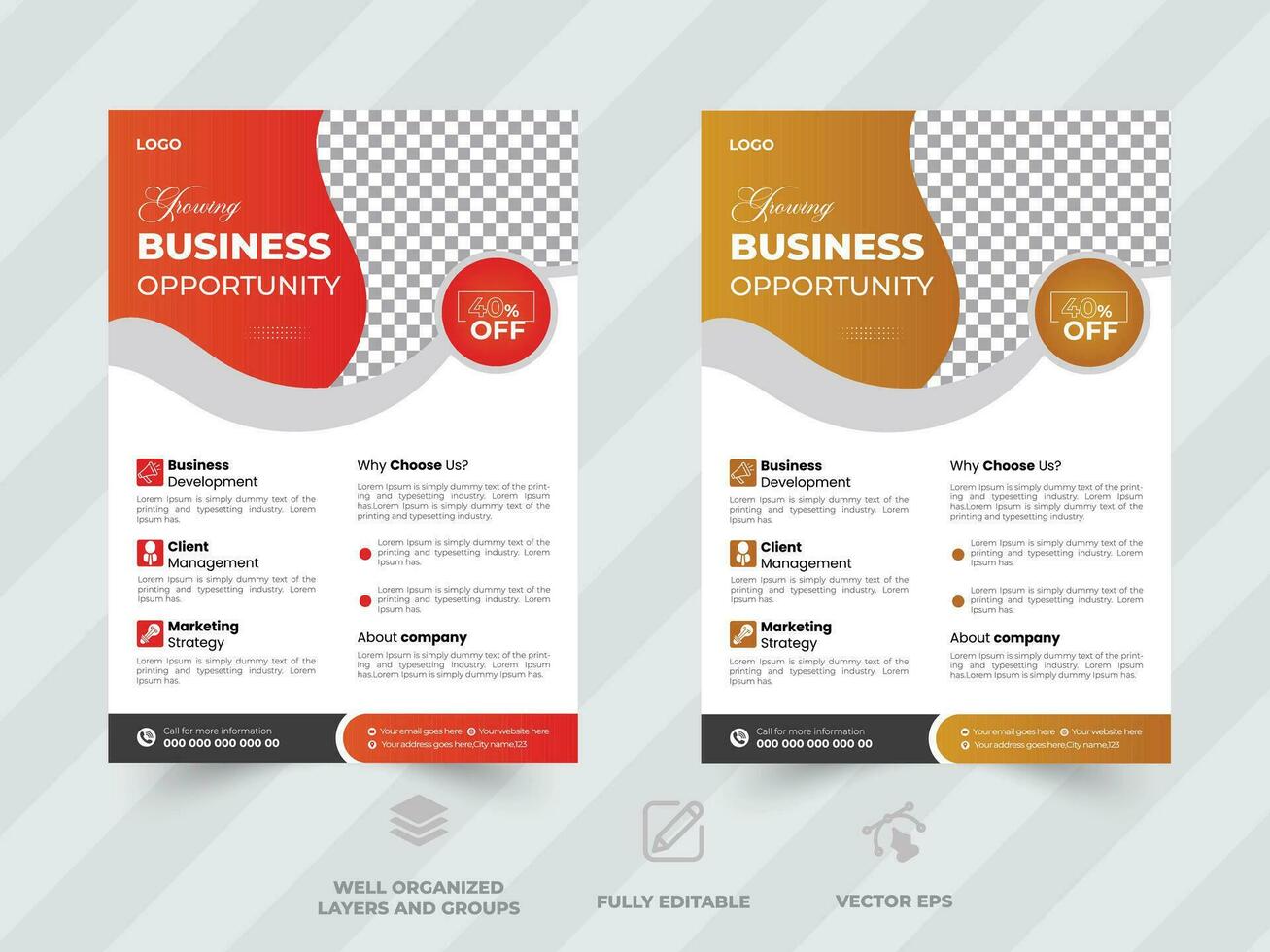 Corporate Business Flyer design vector template in A4, Business Presentation ,business promotion web banner template design, Business marketing flyer.