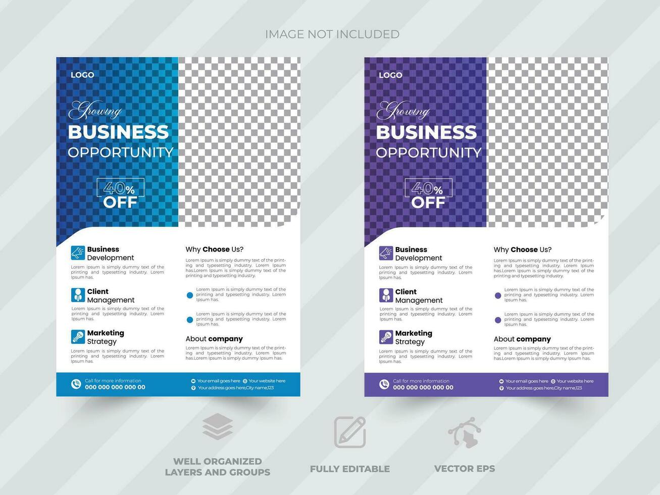 Corporate Business Flyer design vector template in A4, Business Presentation ,business promotion web banner template design, Business marketing flyer.