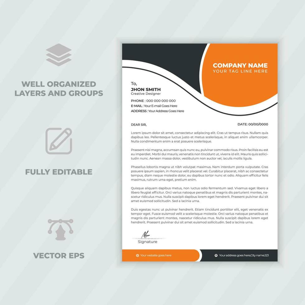 Business letterhead design,Corporate modern letterhead design template. creative modern letter head design template for your project. letterhead, letter head. vector