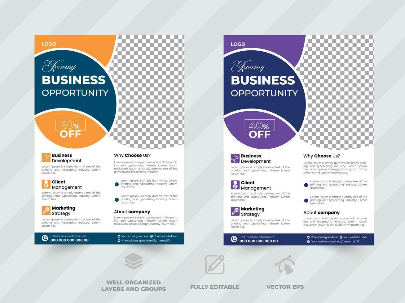 Corporate Business Flyer design vector template in A4, Business Presentation ,business promotion web banner template design, Business marketing flyer.