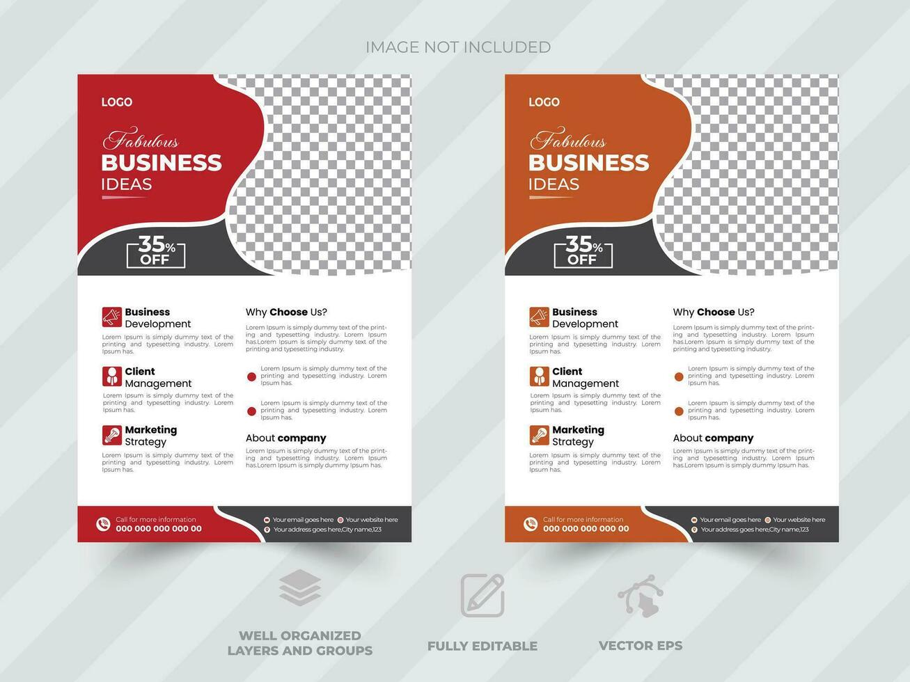 Corporate Business Flyer design vector template in A4, Business Presentation ,business promotion web banner template design, Business marketing flyer.