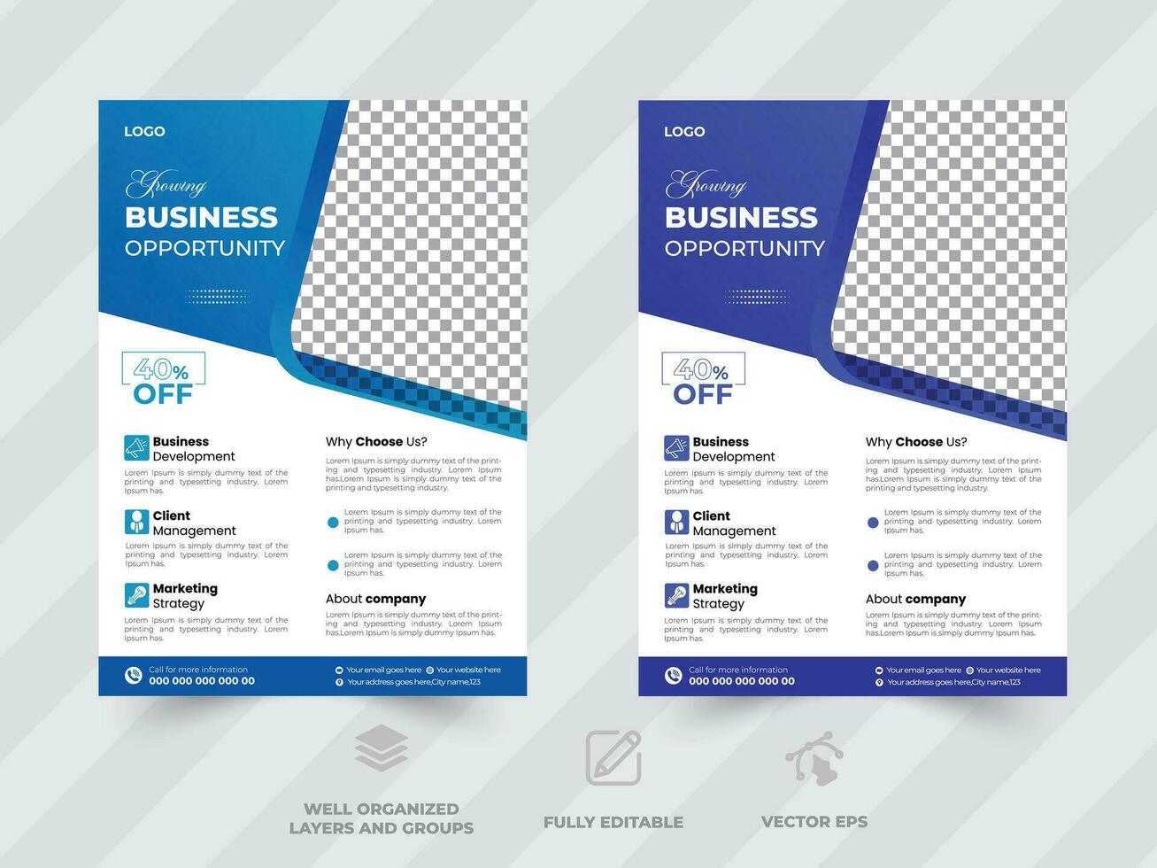 Corporate Business Flyer design vector template in A4, Business Presentation ,business promotion web banner template design, Business marketing flyer.