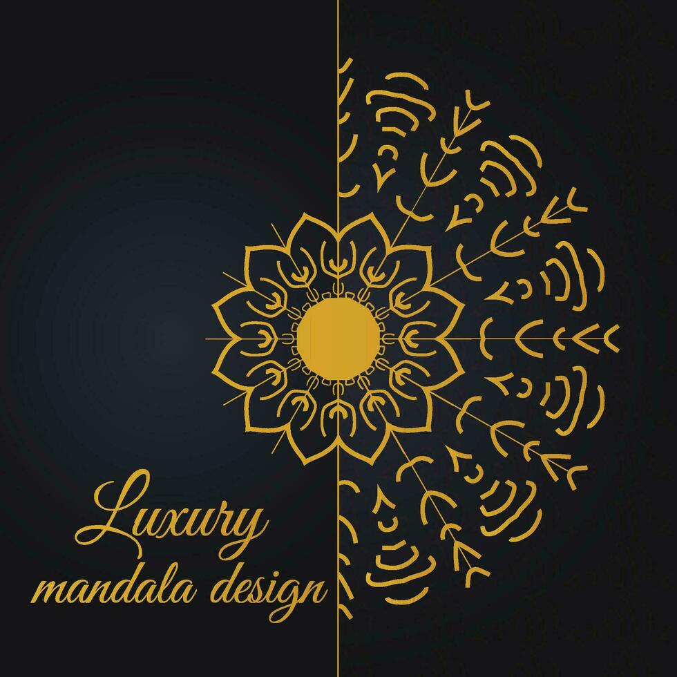 lujo mandala antecedentes con dorado arabesco modelo Arábica islámico este estilo.decorativo mandala para imprimir, póster, libro cubrir, etc. Pro vector