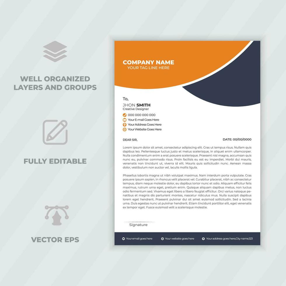 Business letterhead design,Corporate modern letterhead design template. creative modern letter head design template for your project. letterhead, letter head. vector