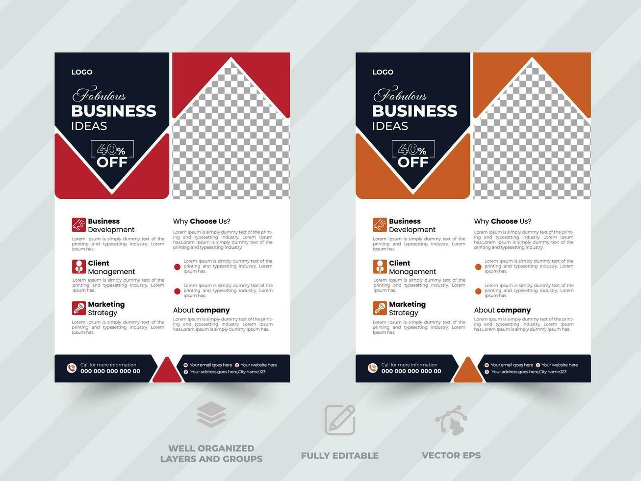 Corporate Business Flyer design vector template in A4, Business Presentation ,business promotion web banner template design, Business marketing flyer.