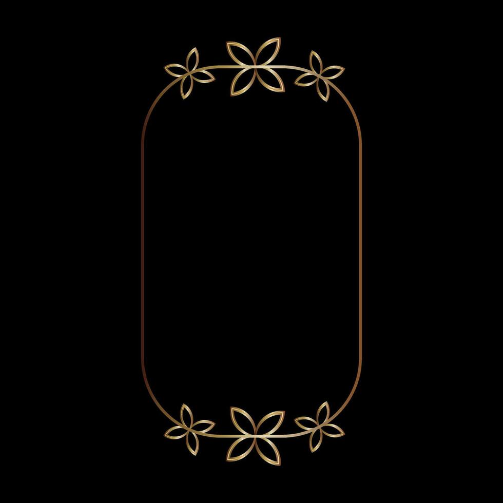 Gold frame line art style, Vector design element geometric shape 35012351 Vector Art at Vecteezy