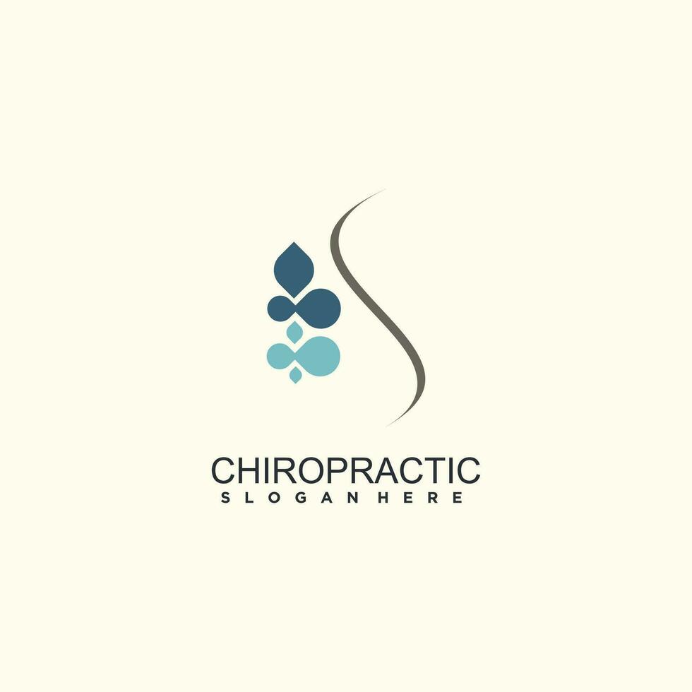Chiropractic logo design with fresh and creative abstract idea vector