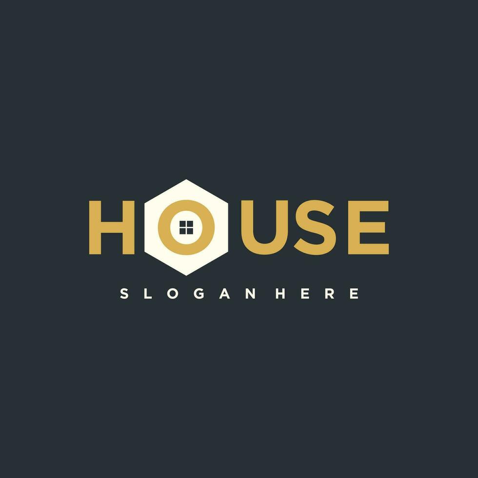 House logo design with improvement concept vector