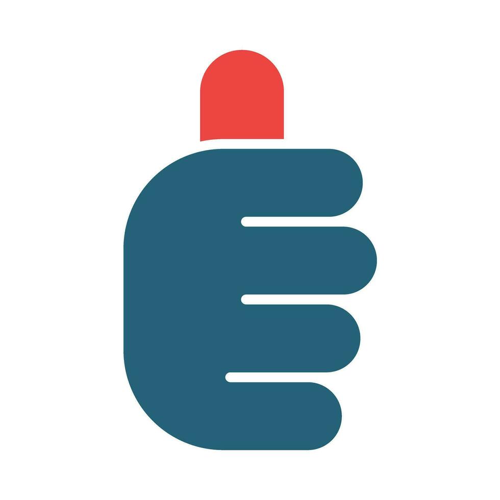 Hand Gesture Glyph Two Color Icon Design vector