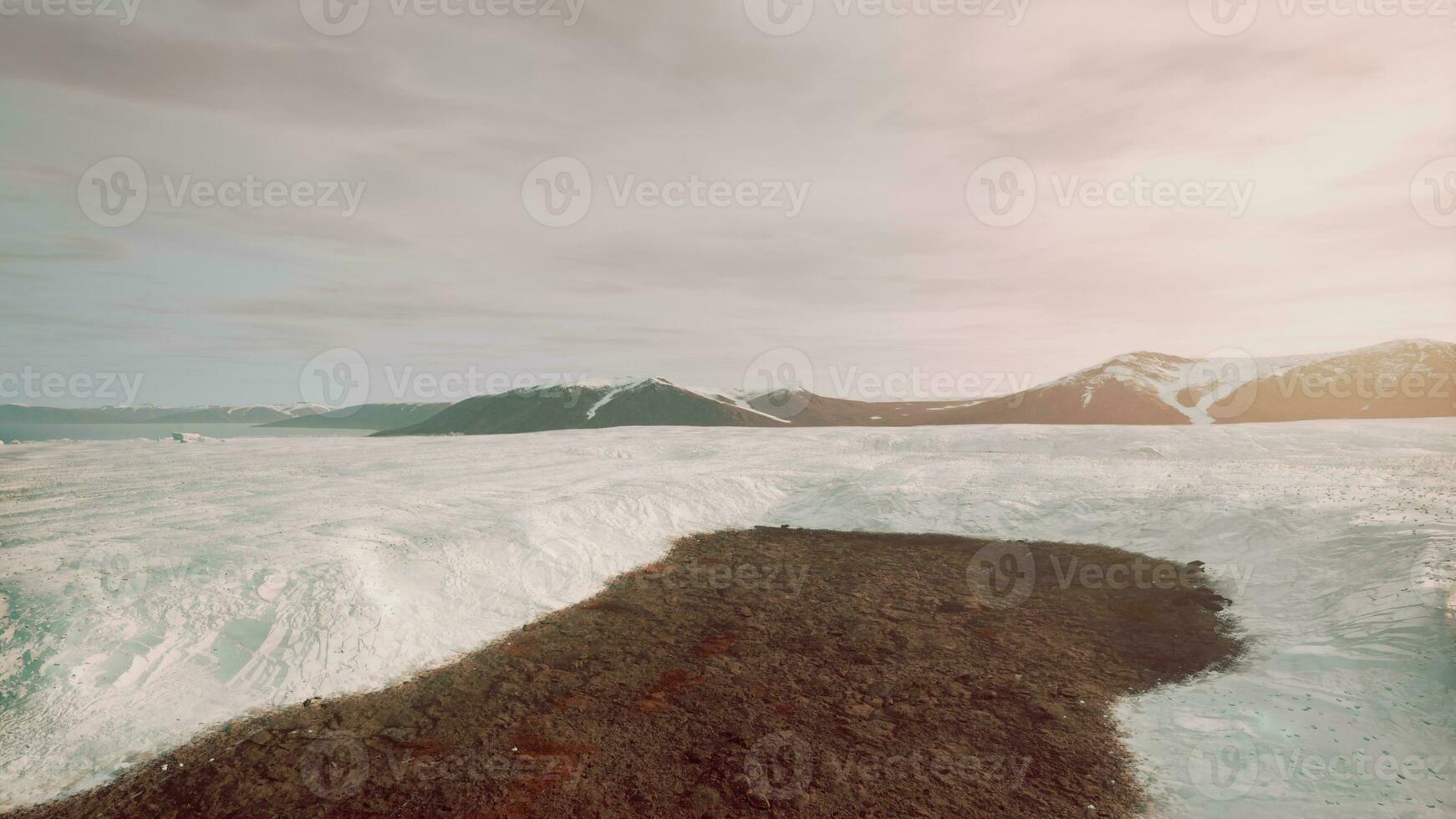 aerial view of big glacier photo