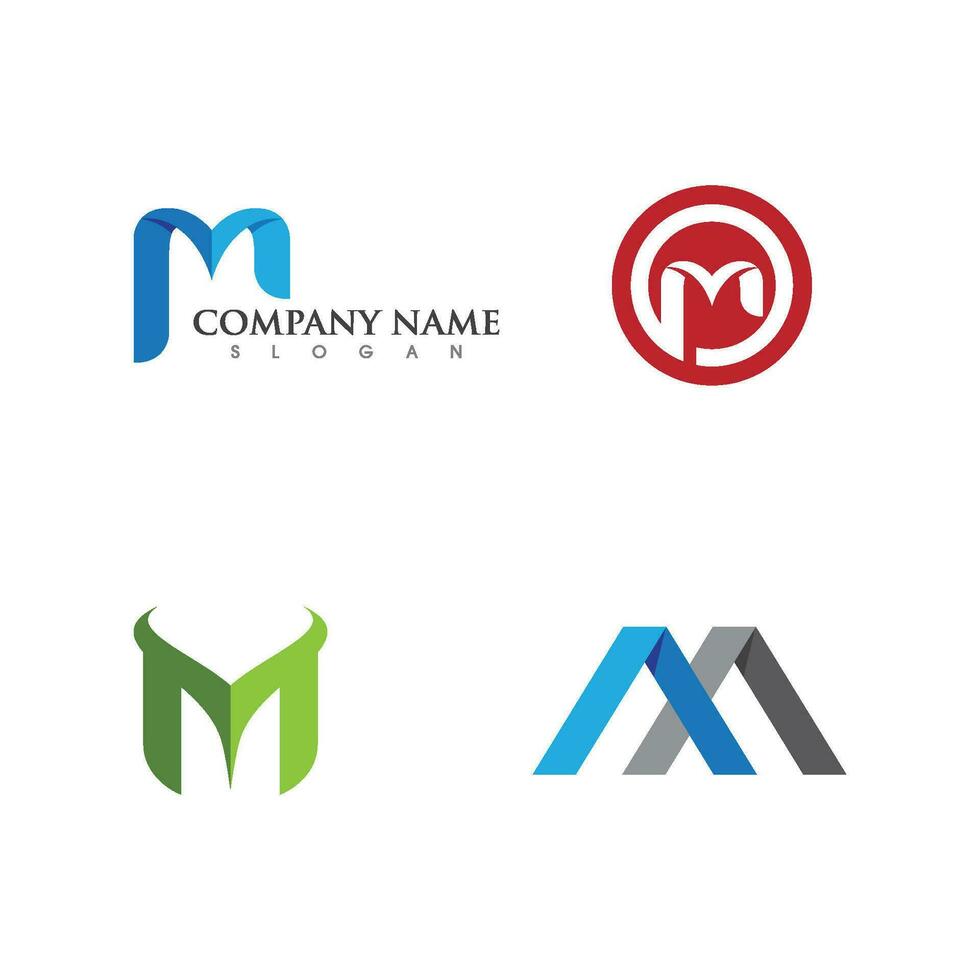 M Letter Logo Template vector