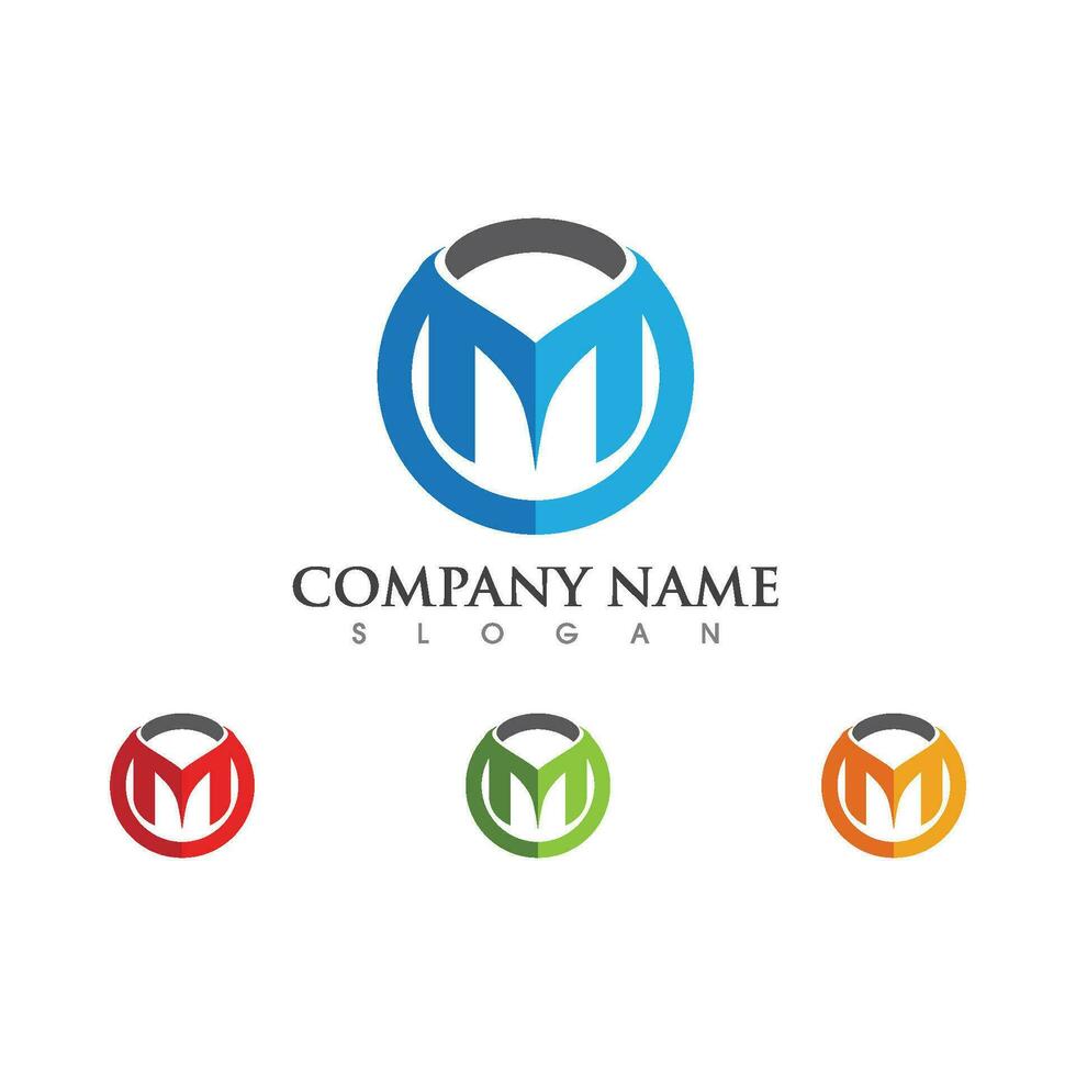 M Letter Logo Template vector
