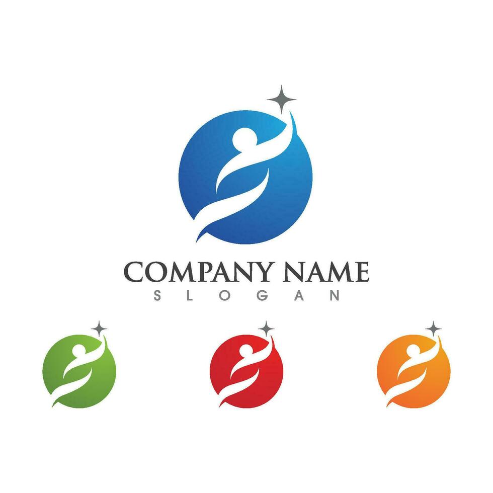 Human character logo sign vector