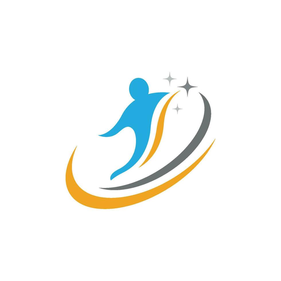 Human character logo sign vector