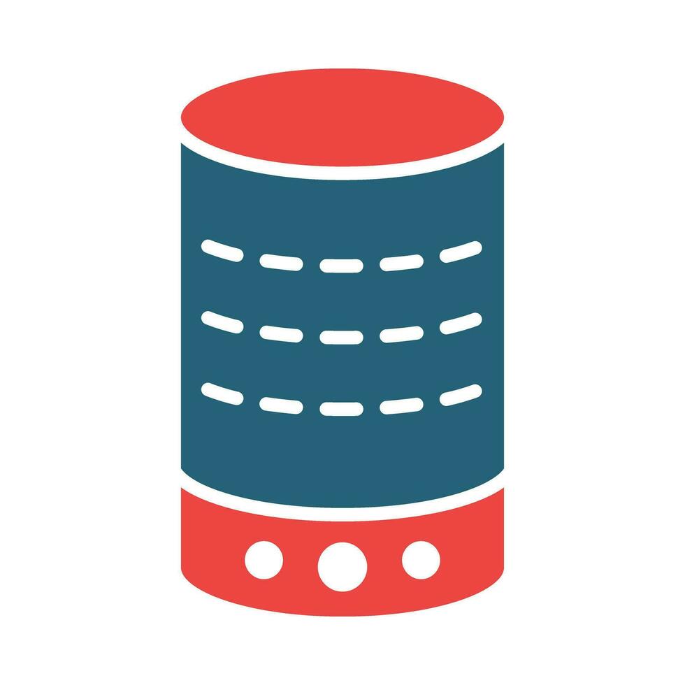 Smart Speaker Glyph Two Color Icon Design vector