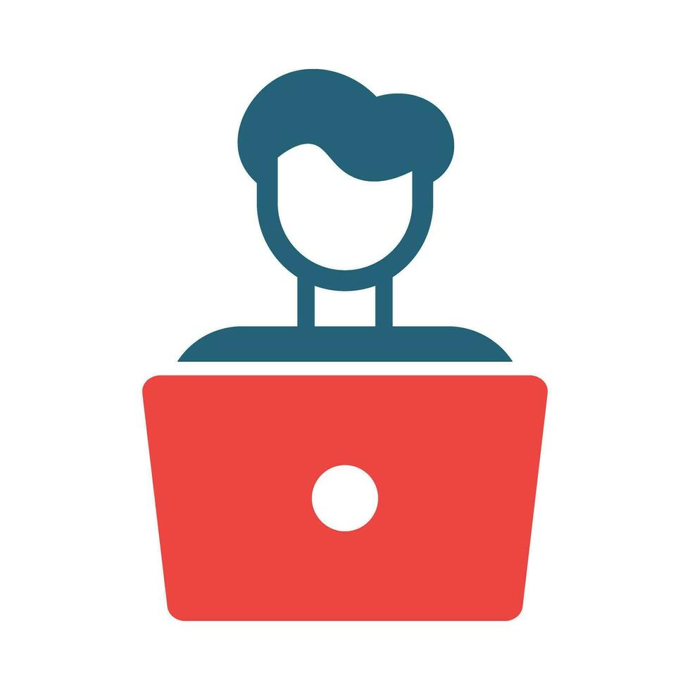 Freelancer Glyph Two Color Icon Design vector