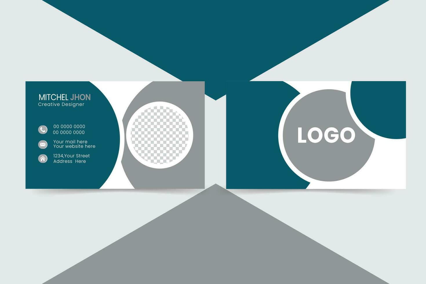 Creative business card template vector