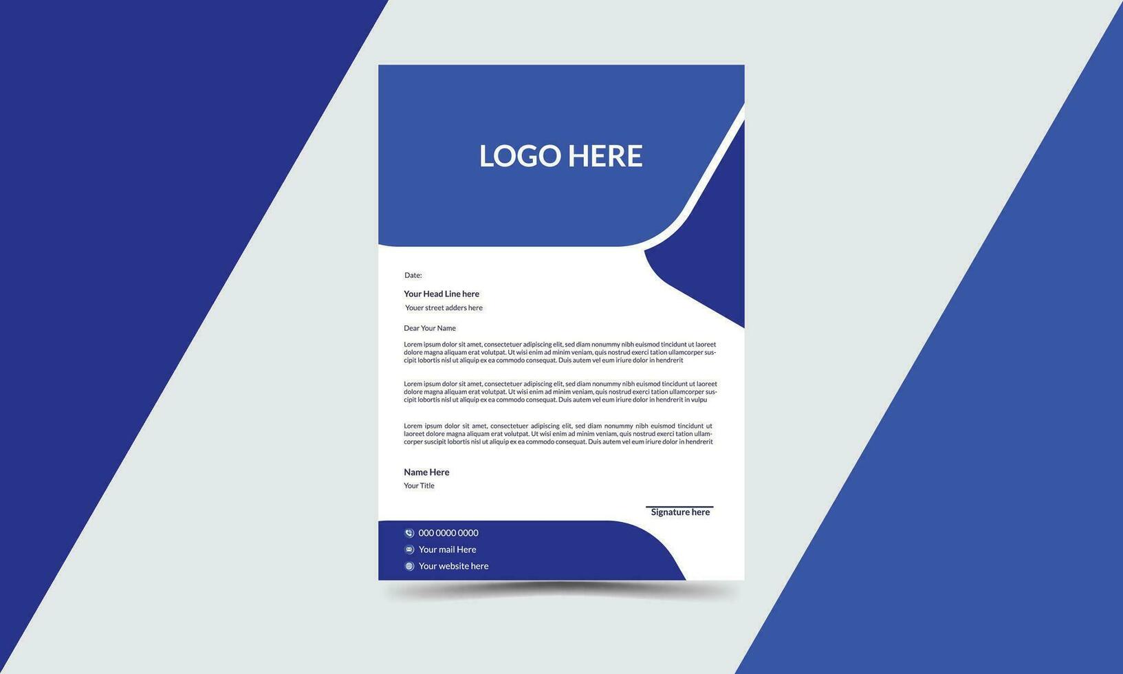 professonl letterhad design or template vector