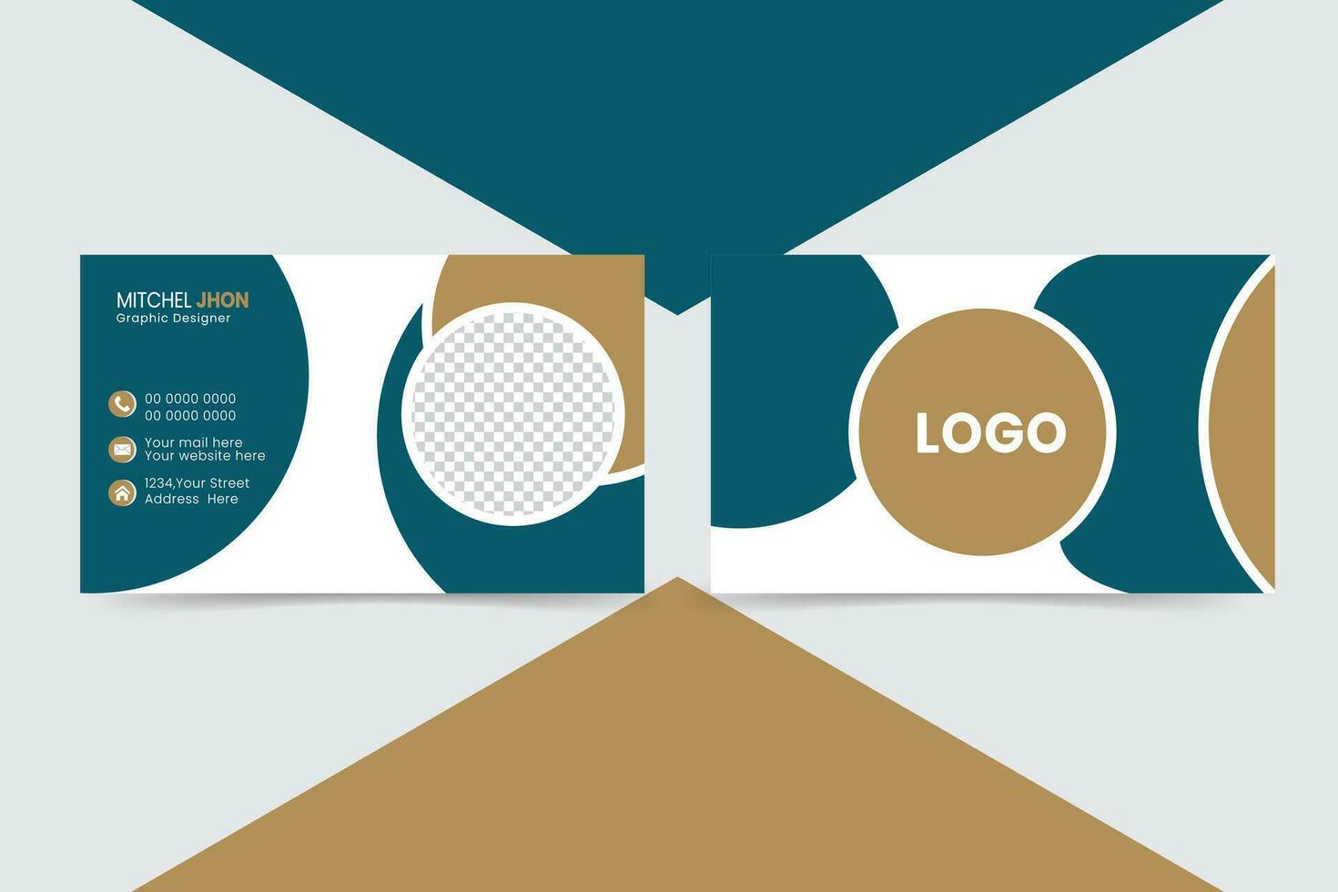 Creative business card template vector