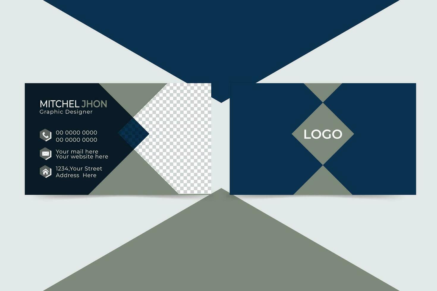 Professional Corporate Business Card vector