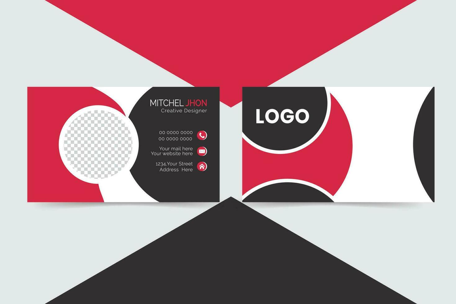 Creative business card template vector