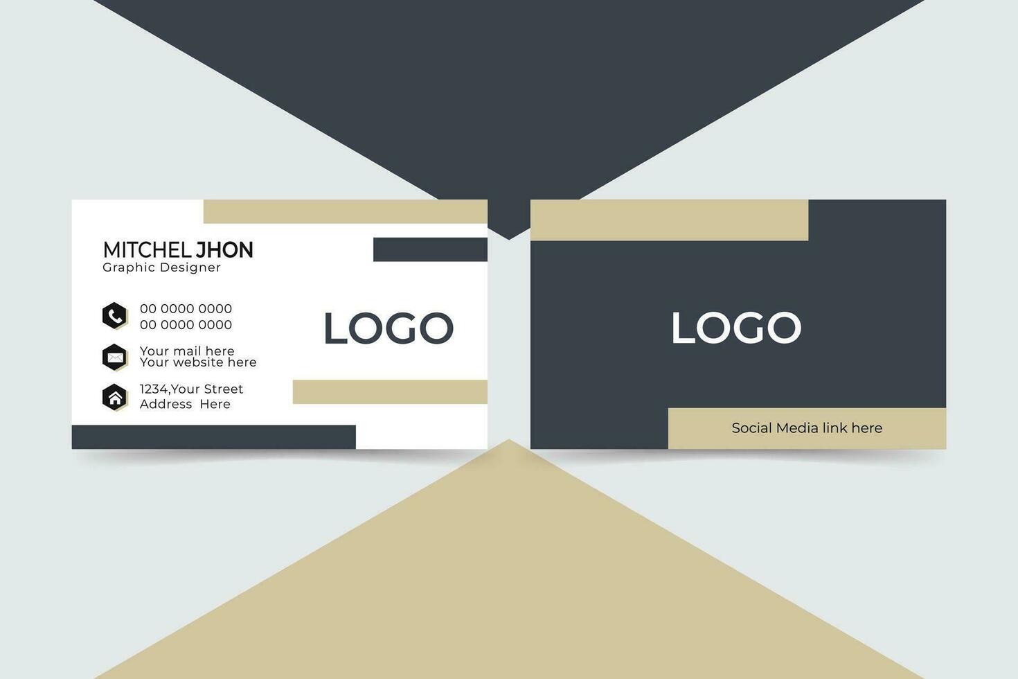 Professional Corporate Business Card vector