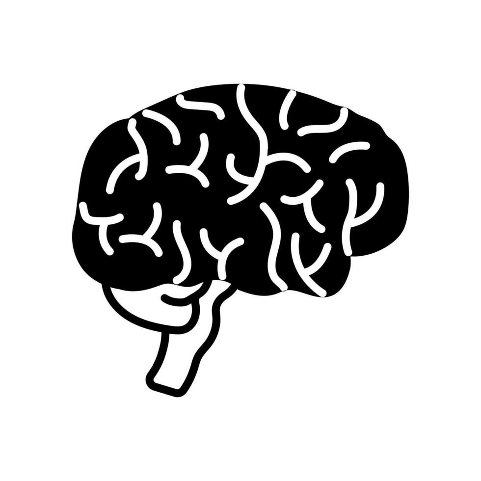 Brain icon in vector. Logotype vector