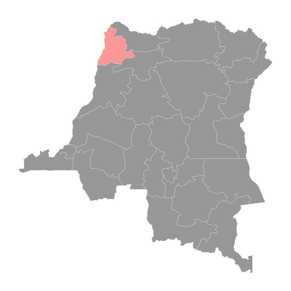 Sud Ubangi province map, administrative division of Democratic Republic of the Congo. Vector illustration.